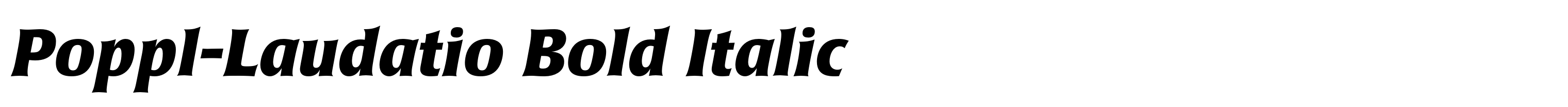 Poppl-Laudatio Bold Italic